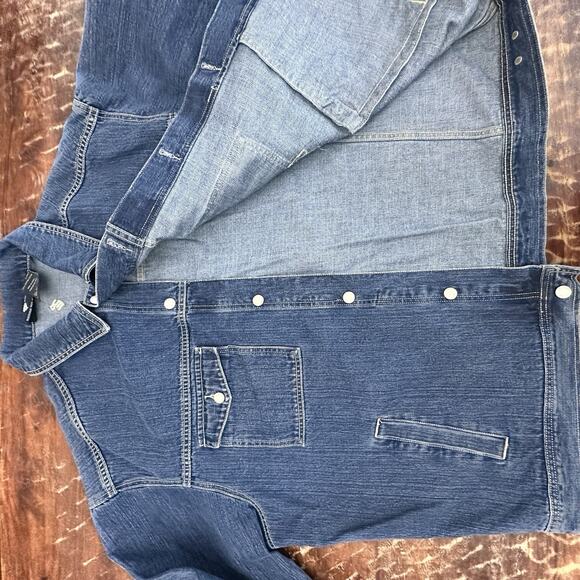 Vintage 2000s Rocawear Denim Blue Jean Jacket Mens XXXL Embroidered y2k - Picture 3 of 11